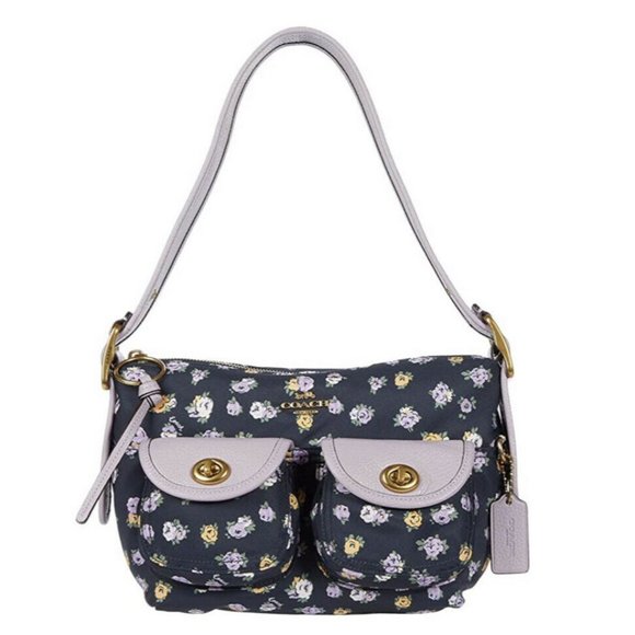 NWT Coach Cargo Vintage Rose Print Nylon